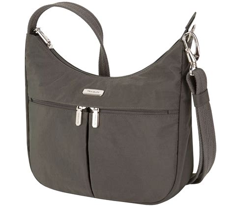 Travelon Anti Theft East West Small Hobo Bag Essentials QVC