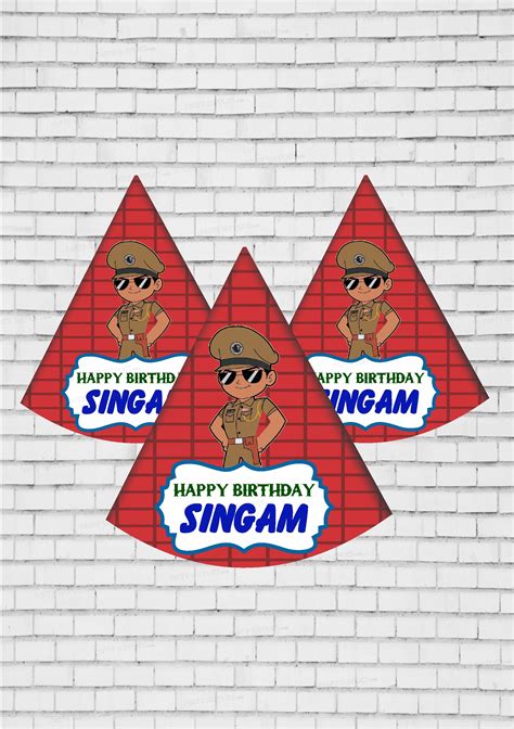 Psi Little Singham Customized Theme Hat Party Supplies Online Party