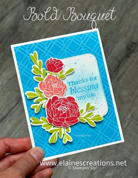 Using Masks With The Bold Bouquet Bundle Sweet Stampin With Elaine S