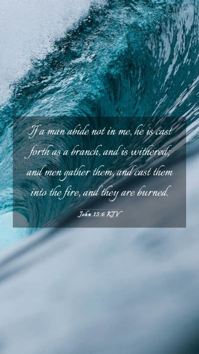 John 156 Kjv Mobile Phone Wallpaper If A Man Abide Not In Me He Is