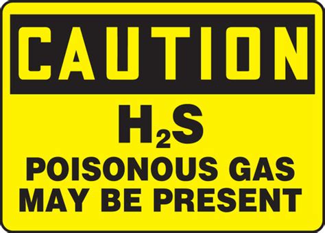 Caution H2s Poisonous Gas May Be Present