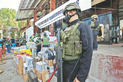 P Billion Seized Illegal Drugs Destroyed Philstar