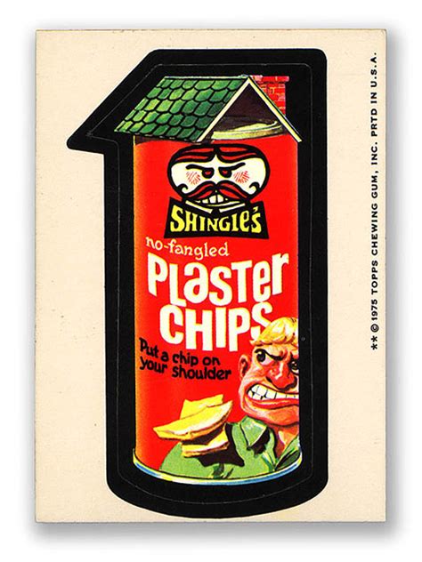 Wacky Packages Topps 15th Series Shingle S Plaster Chips