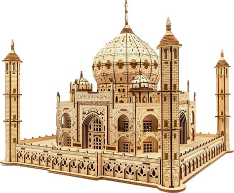 TORMROAD 3D Wooden Puzzle For Adults Taj Mahal Model With Led Light 416