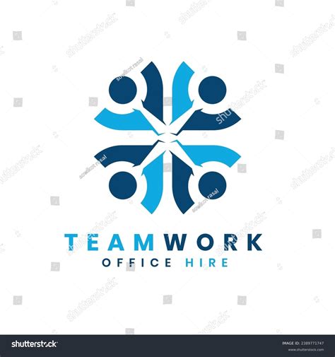 Team Work Office Hire Logo Design Stock Vector (Royalty Free