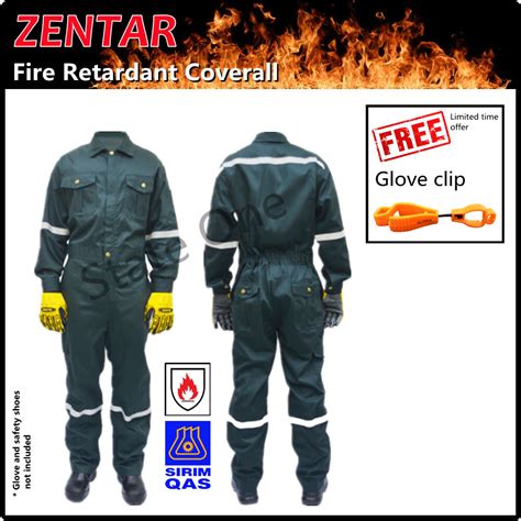 ZENTAR SIRIM DOSH Approved Dark Green Fire Retardant Coverall FRC