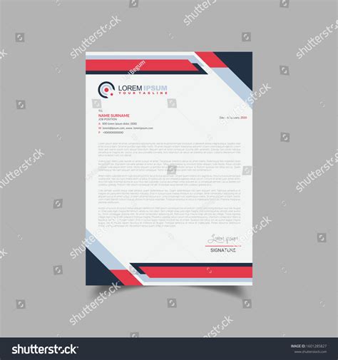 4 Standard Margins Letterhead Design Images, Stock Photos & Vectors ...