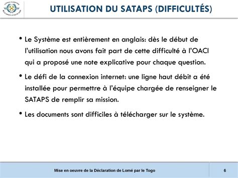 MISE EN OEUVRE DE LA DECLARATION DE LOME PAR LE TOGO ppt télécharger