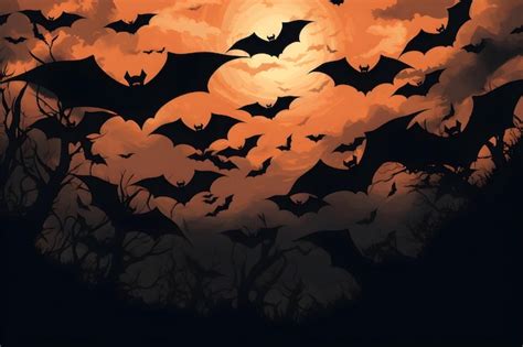 Premium AI Image | Halloween bats wallpaper