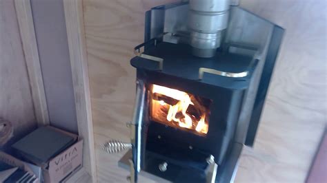 Cubic Mini Wood Stove Installed In The Tiny House On Wheels Youtube