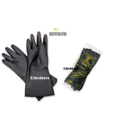 Chemical Rubber Hand Glove Sarung Tangan Getah Tahan Kimia Capgajah