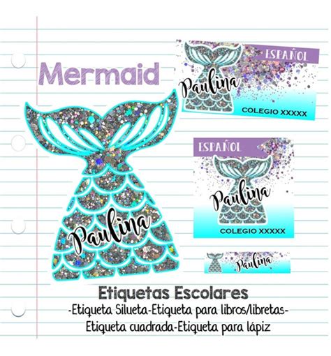 Etiquetas Escolares De Sirena MercadoLibre