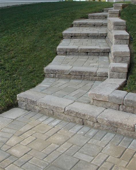 Creative Outdoor Stairs Options Using Allan Block Retaining Walls