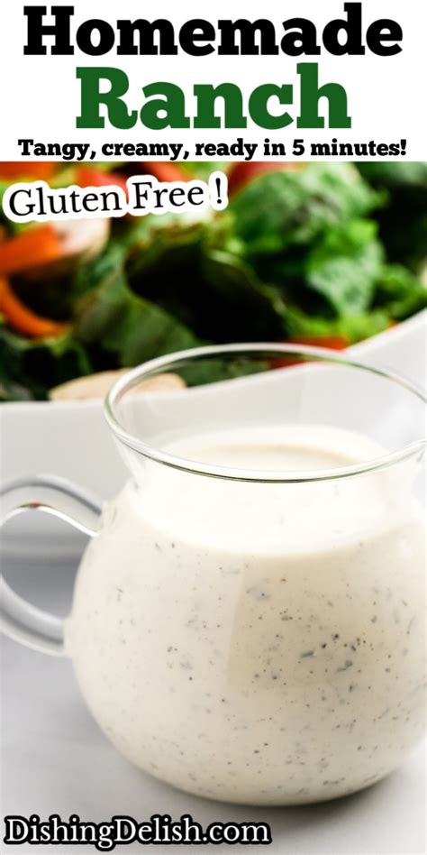 Gluten Free Buttermilk Ranch Dressing • Dishing Delish