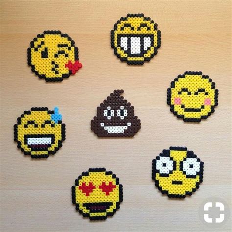 Hama Beads Emojis Perler Bead Emoji Hama Beads Patterns Hama Beads