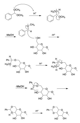 Solved Is The Mecanisme For A Benzylidene Acetal Formation Chegg