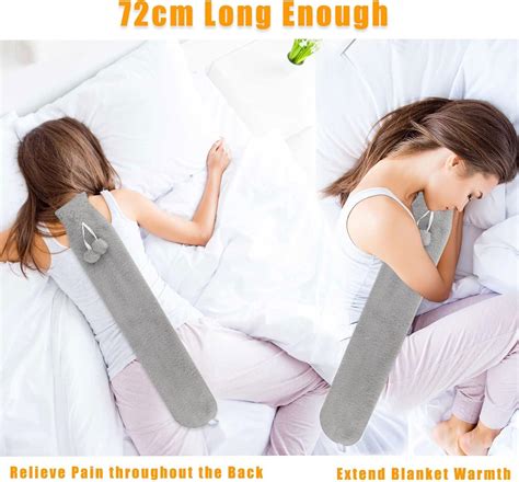Fluffy L Long Hot Water Bottle With Cover Extra Long Wrap Around Hot Water Bag For Neck