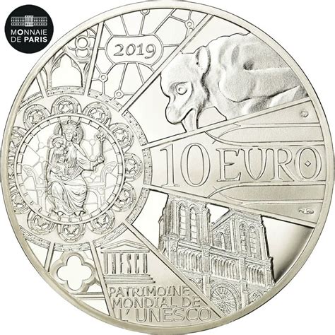 Frankreich 10 Euro Silbermünze Wiederaufbau von Notre Dame 2019