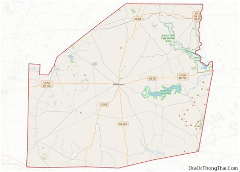 Map of Highland County, Ohio