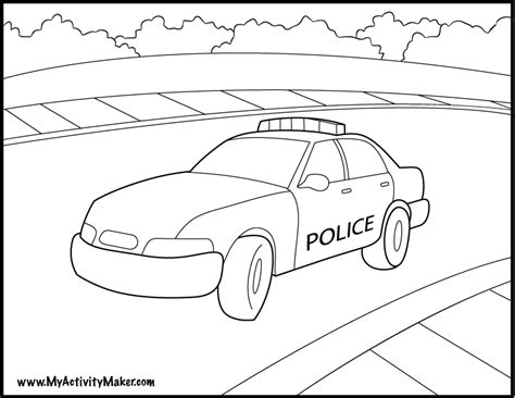 Police Car Coloring Pages - Coloring Home