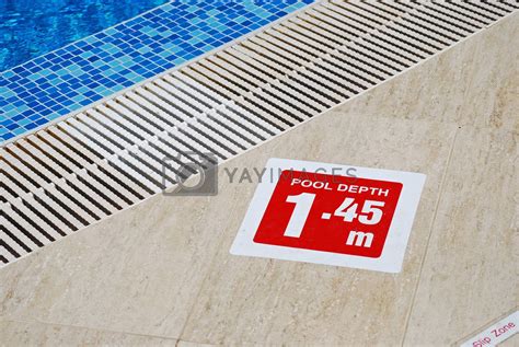 Pool depth sign by varbenov Vectors & Illustrations Free download - Yayimages