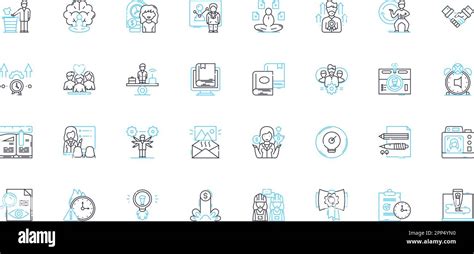 Guiding Linear Icons Set Mentorship Direction Counseling Navigation