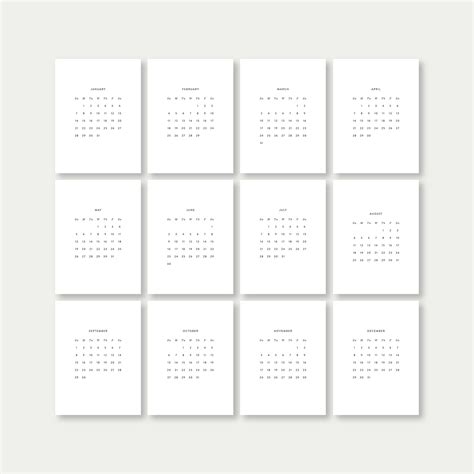 2024 Monthly Calendars 3x4 3x8 6x8 — Marcy Penner