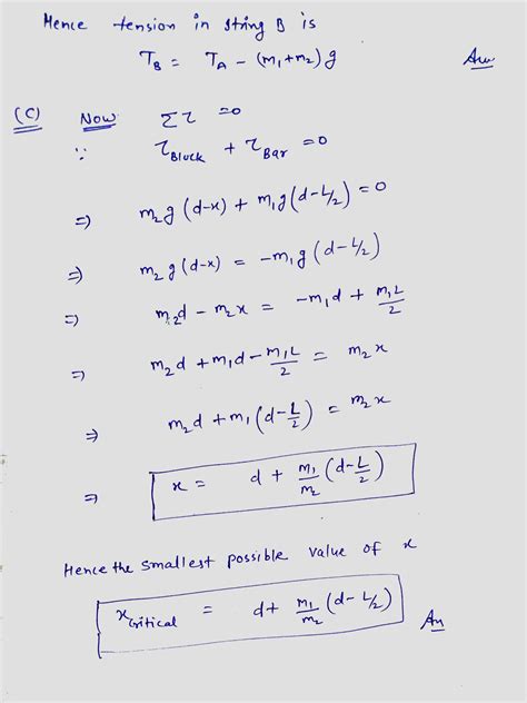 Solved A Rigid Uniform Horizontal Bar Of Mass M And Length L Is