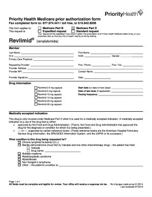 Fillable Online Medicare Prior Authorization Form Request Medicare