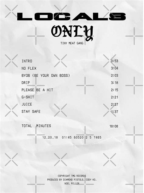 Album Receipt Poster By Jennagardnerr Redbubble