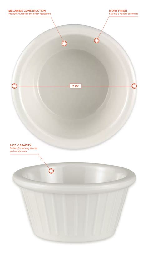 GET F 625 IV 2 Oz Melamine Ramekin Ivory