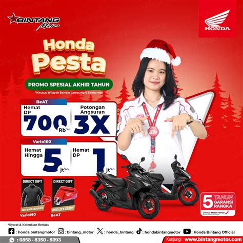 Promo PESTA Honda Bintang Motor Bandar Lampung Desember 2023 Honda