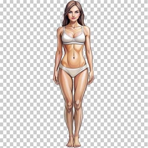 Dibujo Moderno Del Cuerpo Femenino PSD Premium Generado Con IA