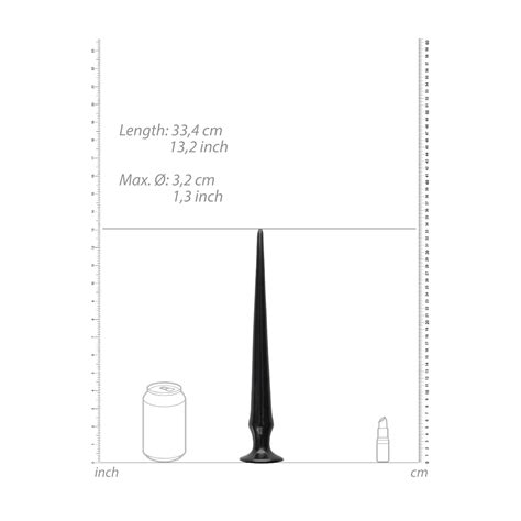 Ouch Ass Spike Dildo 13inch Black THE GAY SHOP