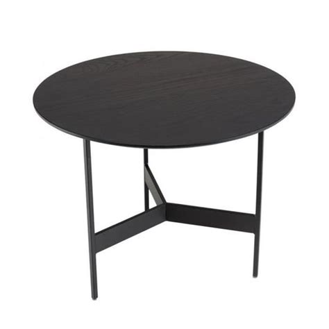 Table Basse Ronde Noire Dila Cm Pieds M Tal Noir Metal Inside