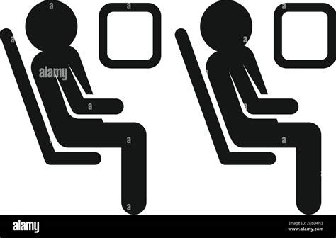 Economy Class Seat Icon Simple Vector Airline Passenger Business Seat Stock Vector Image And Art