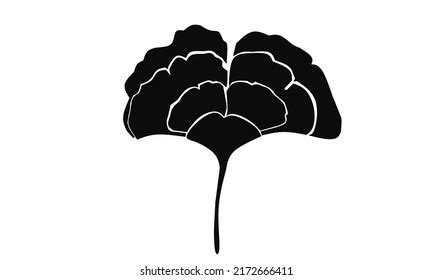 Simple Design Black White Leaf Silhouette Stock Vector (Royalty Free ...