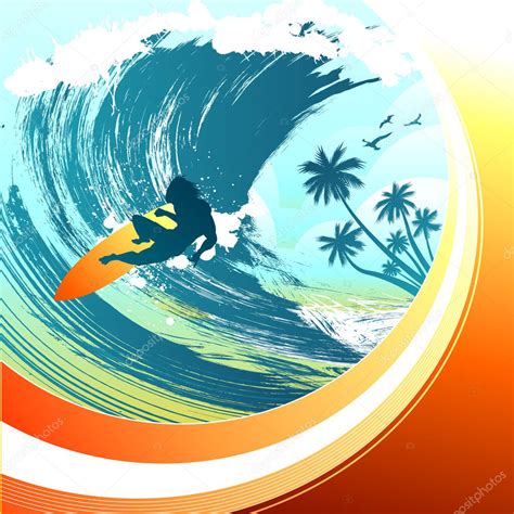 Surfing Background Stock Vector Image By ©rocket400 7146252