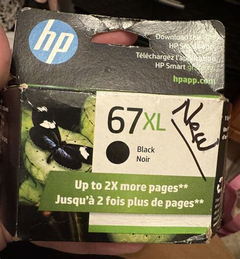 Used HP 67XL High Yield Black Original Ink Cartridge EXP 12 2025