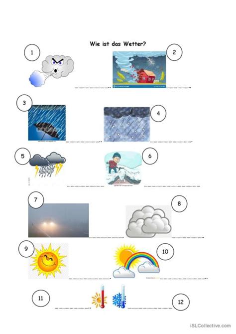 Wetter Deutsch Daf Arbeitsbl Tter Pdf Doc