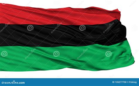 Panafrican Unia Afro American Black Liberation Flag Isolated On White