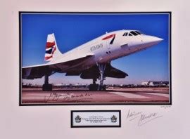 Concorde Ready for take off Heathrow 18x12 Signed Photograph Mounted ...