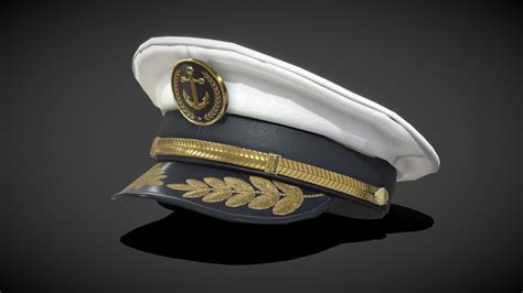 Navy Captain Hat - low poly - Buy Royalty Free 3D model by Karolina ...