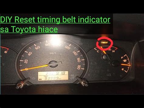 Paano Mag Reset Ng Timing Belt Sa Toyota Hiace Tutorial YouTube