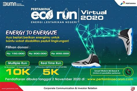 Salurkan Energi Bagi Difabel Yuk Ikut Virtual Eco Run Pertamina