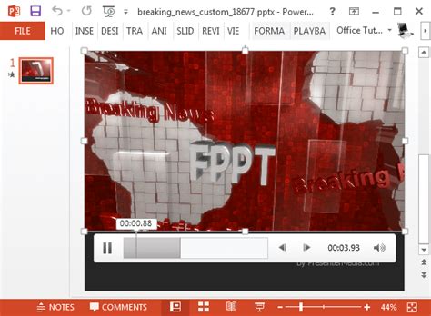 Breaking news PowerPoint template with custom text - FPPT