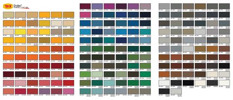 RAL Color Chart Printable