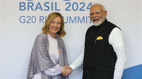 G20 Summit 2024 Pm Modi Italian Pm Giorgia Meloni Bilateral Meeting