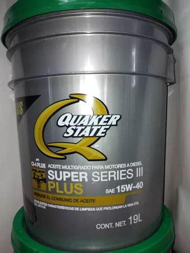 Aceite Multigrado Quaker State 15w40 Cubeta 19 Litros En Venta En