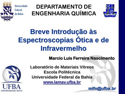 Pdf Breve Introdu O S Espectroscopias Tica E De Infravermelho